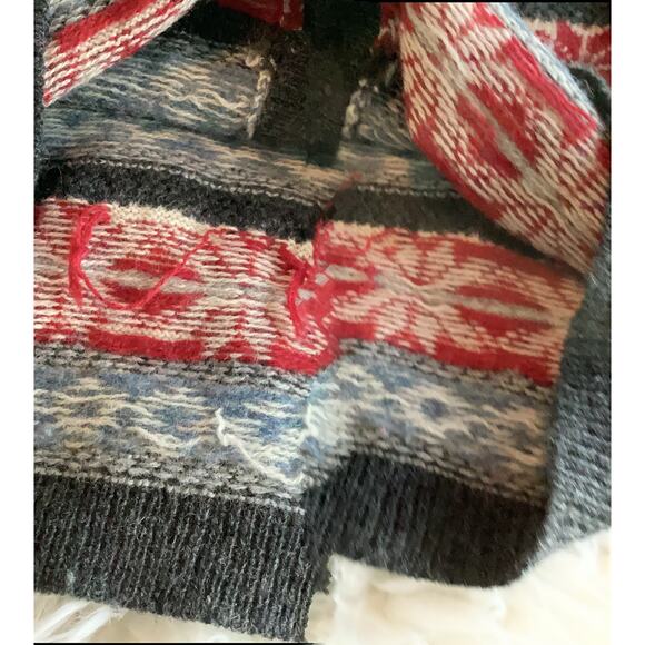 VTG Women's Wool Fair Isle Print Button Front Cardigan Sweater Multicolor Medium - Picture 7 of 10
